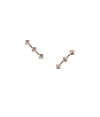 14k gold ear climber with white diamonds