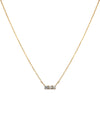14k mini bar necklace with white diamonds