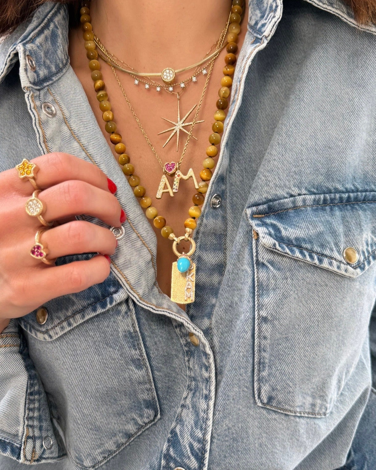 TIGER EYE CALLA NECKLACE