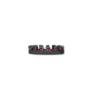 Blackened silver crown ring set with rubies