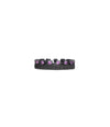 Blackened silver crown ring set with pink sapphires