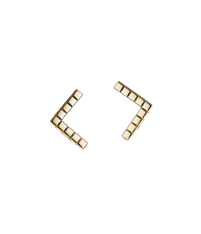 14k gold v shape stud earrings 