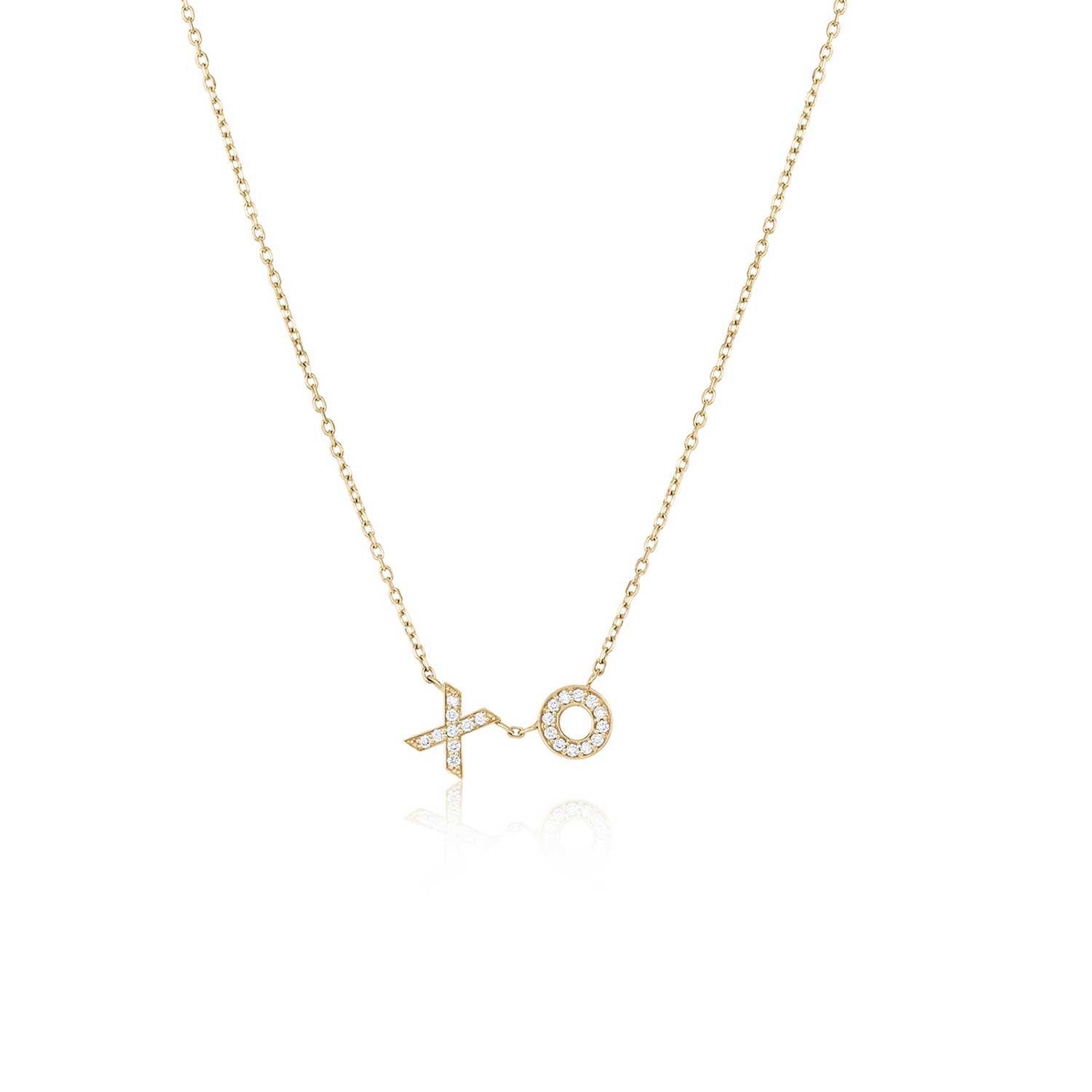 14k Diamond XO Necklace – Haylo