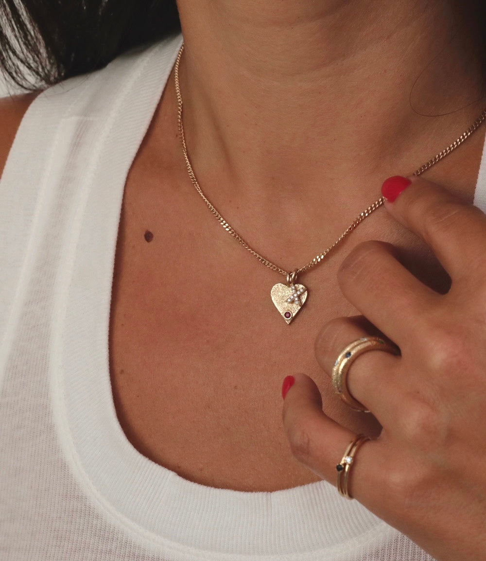 MINI DIAMOND LETTER NECKLACE CHARM