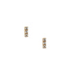 14k gold bar earrings set with white diamonds