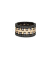 Blackened ring bands with sapphires stacked