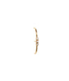 14k ear huggie with white diamonds
